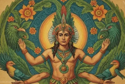 Ilustración de Quetzalcóatl