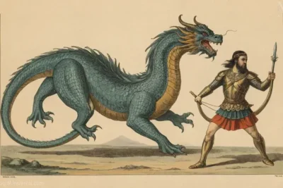 Ilustración vintage de Rey Dragón