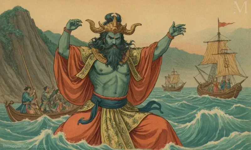Ilustración vintage de Susanoo
