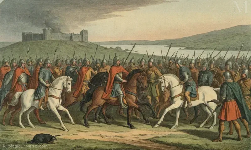 Ilustración del antiguo poema épico irlandés Táin Bó Cúilinge