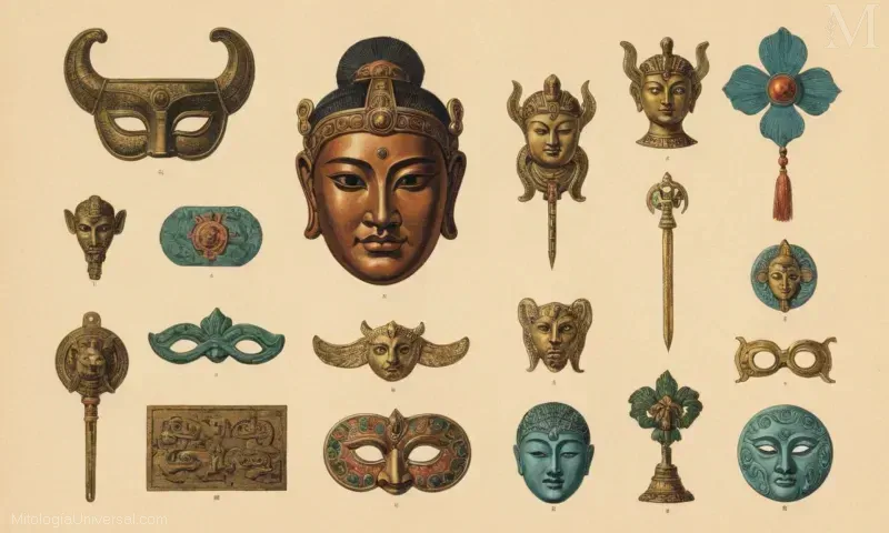 Taotie: Máscara Mítica China, representación en arte e interpretación cultural de un dios chino popular.