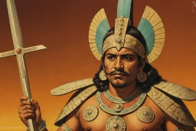 Ilustración vintage de Tezcatlipoca