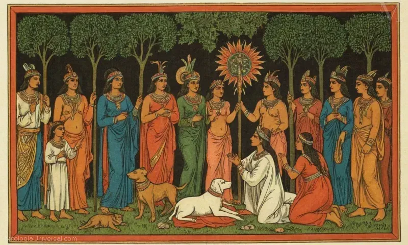 Ilustración vintage de Tlazoltéotl