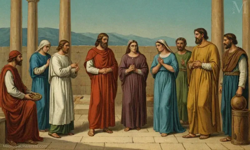 Ilustración Vintage que representa a Triptólemo