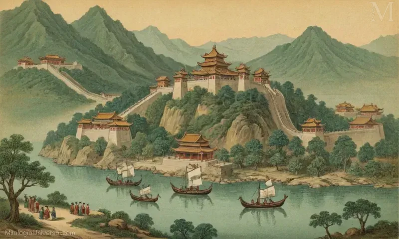 Vintage ilustraciones que representan Orígenes y el desarrollo del sistema de romanización Wade-Giles para Chinas Mandarin idioma.
