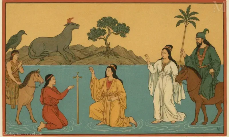Ilustración vintage de Xi Wangmu
