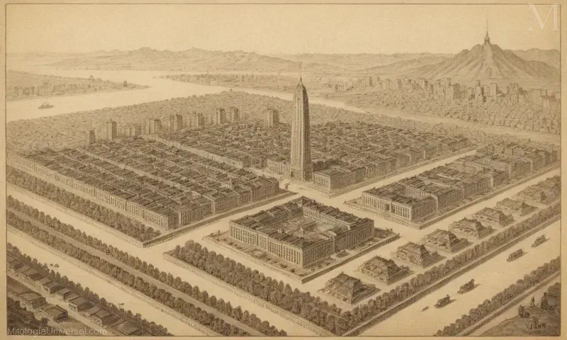 Plano o diagrama Vintage que ilustra un sistema urbano de administración de distrito y gobernanza en la provincia de Liaoning de Chinas.