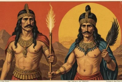Ilustración de Xiuhtecuhtli