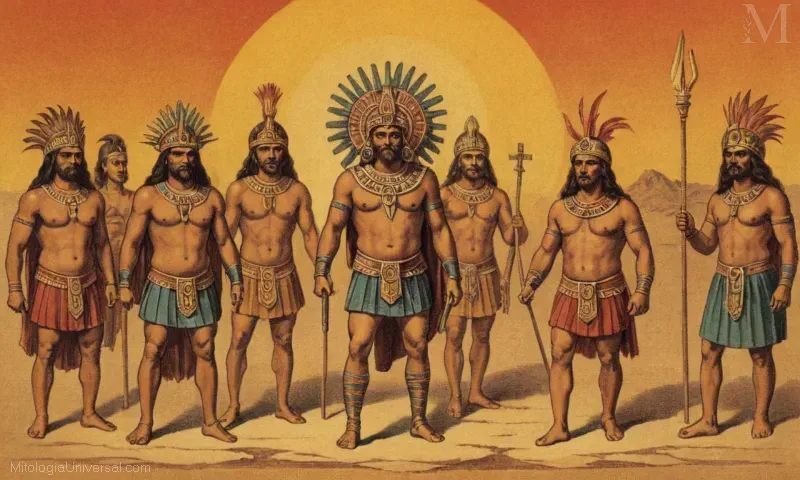 Vintage ilustración del dios azteca Xiuhtecuhtli. Los Rituales y Ceremonias de Xiuhtecuhtli, detallando su papel como deidad del fuego y otras ceremonias asociadas con él en la religión mesoamericana prehispánica.