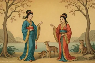 Ilustración vintage que representa a Xiwangmu