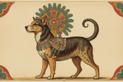 Ilustración vintage de Xolotl