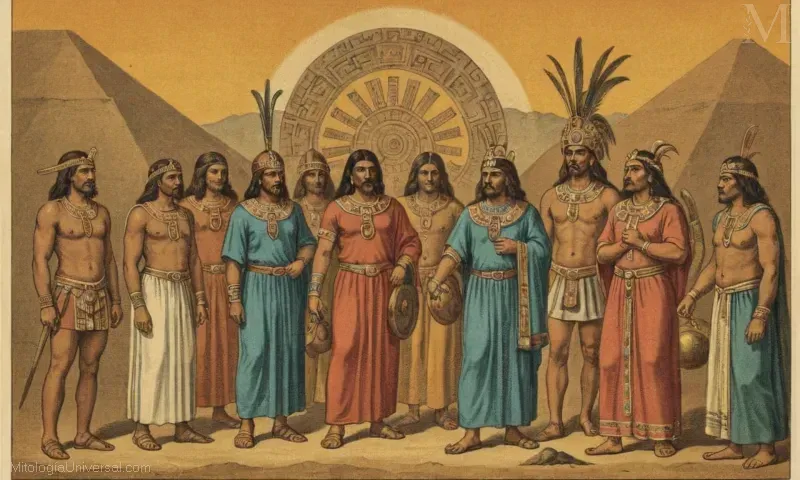 Ilustración de Yacatecuhtli, el dios azteca del comercio y el comercio.