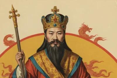 Ilustración de Yan Wang como El Rey del Infierno en la mitología china.