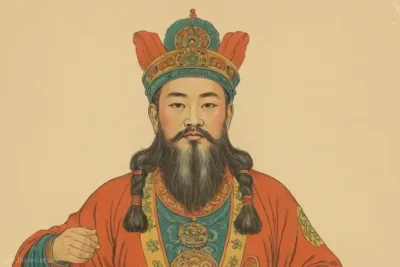 Ilustración de Zao Jun o Dios del Hogar (Dios) y/o La Esperanza (Prosperidad)